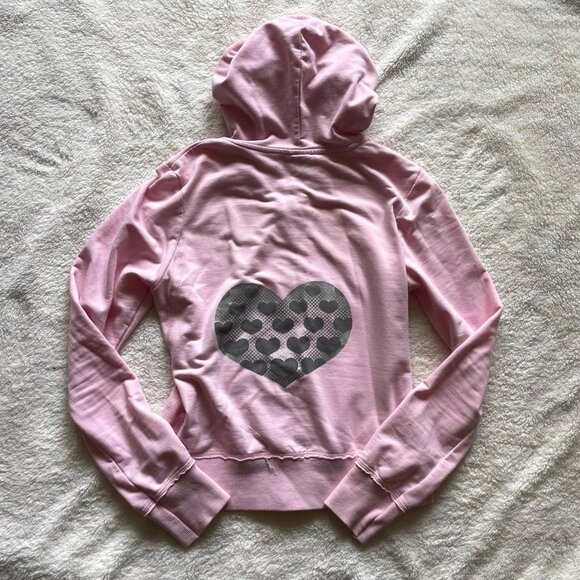Vintage Pink Universal Studios Heart Zip Up Hoodie - Picture 1 of 8